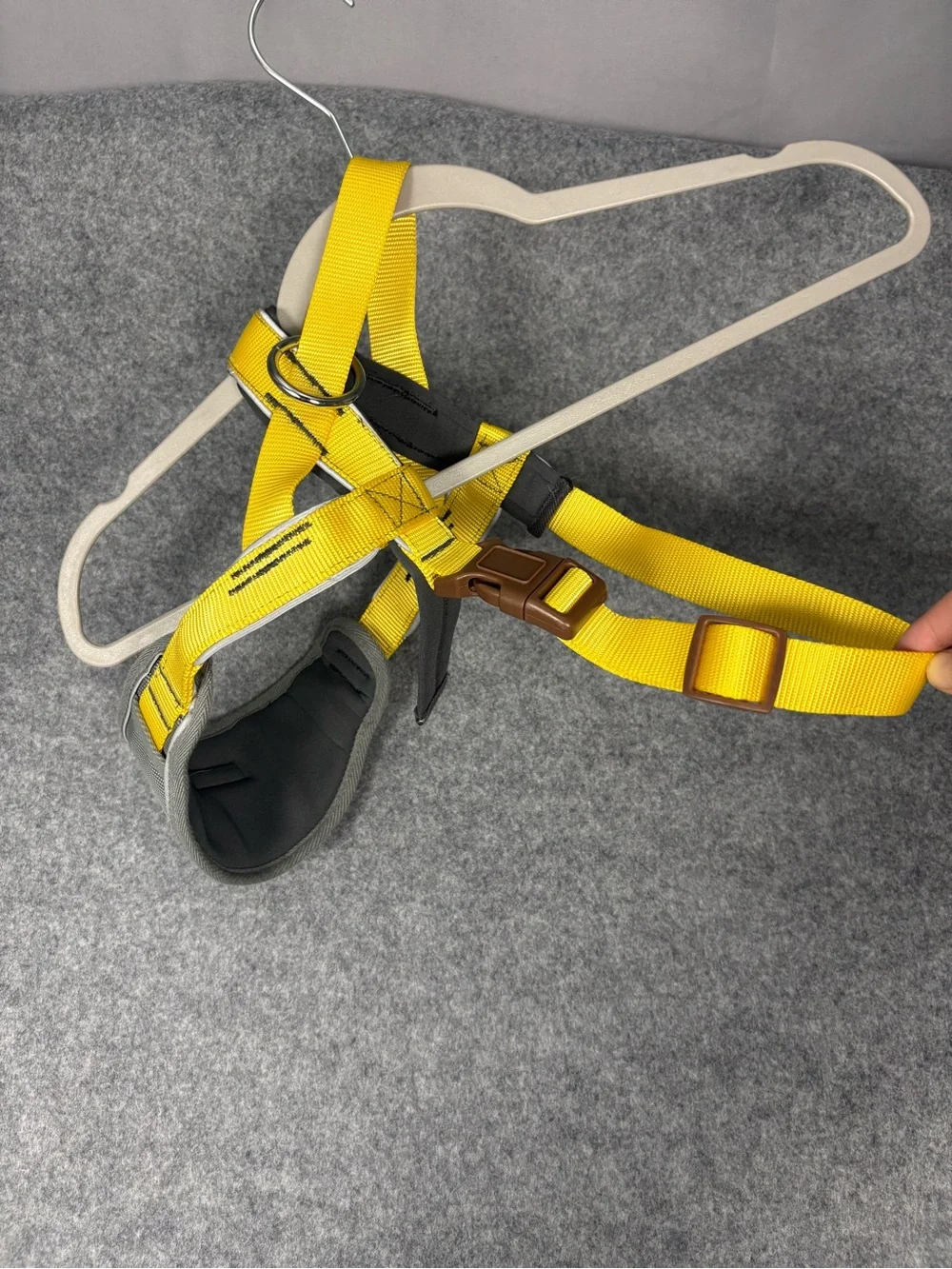 Blueberry Pet Medium Yellow Gray Padded Adjustable Dog Harness
